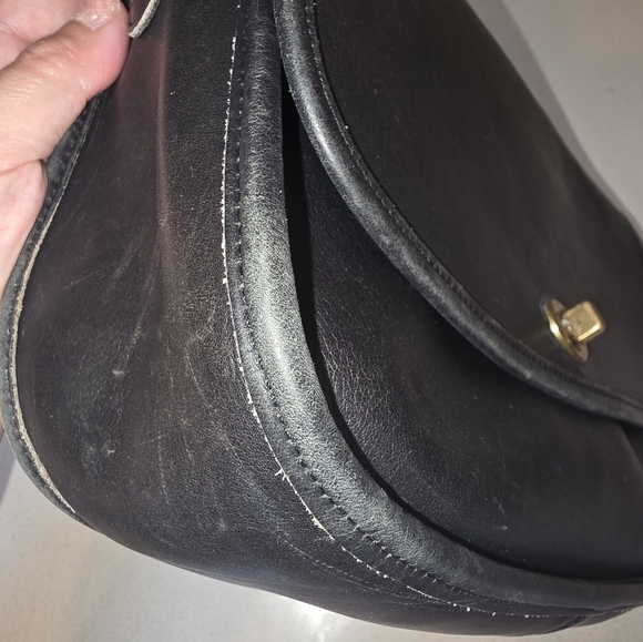 vintage Coach 9790 turnlock crossbody city bag purse black - Picture 8 of 13
